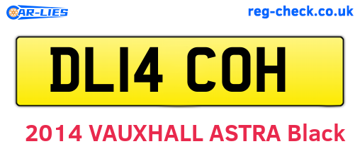 DL14COH are the vehicle registration plates.
