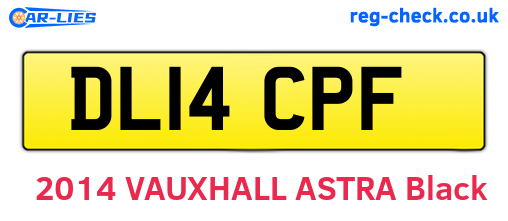 DL14CPF are the vehicle registration plates.