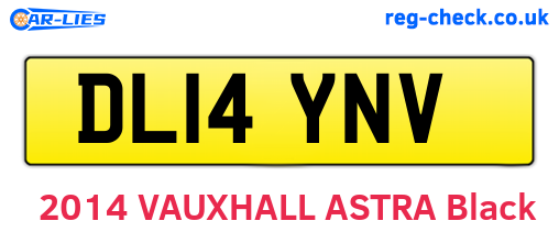 DL14YNV are the vehicle registration plates.