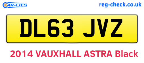 DL63JVZ are the vehicle registration plates.