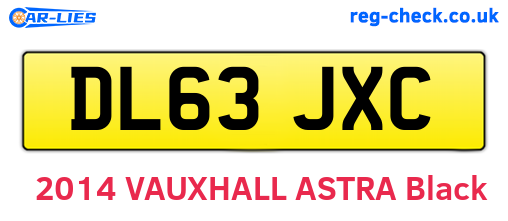 DL63JXC are the vehicle registration plates.
