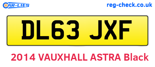 DL63JXF are the vehicle registration plates.