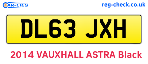 DL63JXH are the vehicle registration plates.