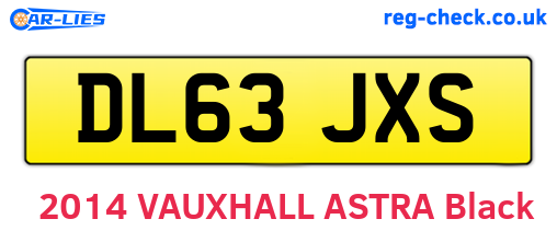 DL63JXS are the vehicle registration plates.