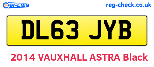 DL63JYB are the vehicle registration plates.