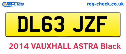 DL63JZF are the vehicle registration plates.
