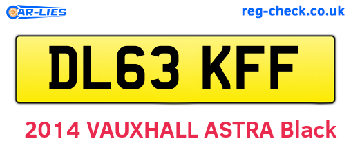 DL63KFF are the vehicle registration plates.