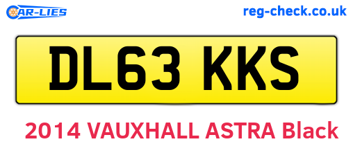 DL63KKS are the vehicle registration plates.
