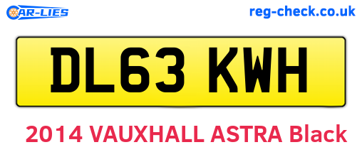 DL63KWH are the vehicle registration plates.