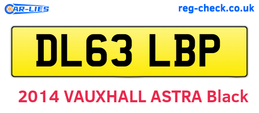 DL63LBP are the vehicle registration plates.