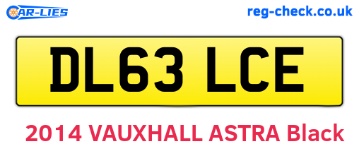 DL63LCE are the vehicle registration plates.
