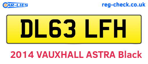 DL63LFH are the vehicle registration plates.