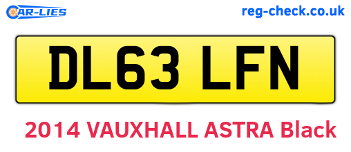 DL63LFN are the vehicle registration plates.