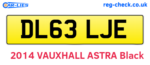DL63LJE are the vehicle registration plates.