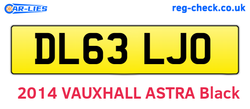 DL63LJO are the vehicle registration plates.