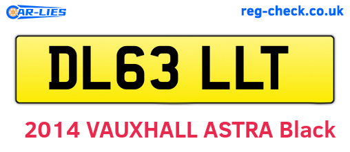 DL63LLT are the vehicle registration plates.