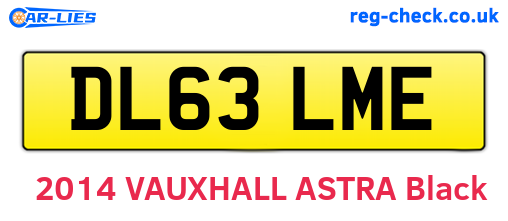 DL63LME are the vehicle registration plates.