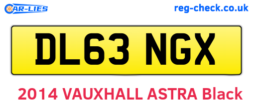 DL63NGX are the vehicle registration plates.