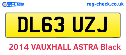 DL63UZJ are the vehicle registration plates.