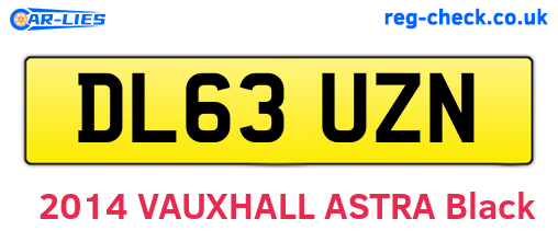 DL63UZN are the vehicle registration plates.