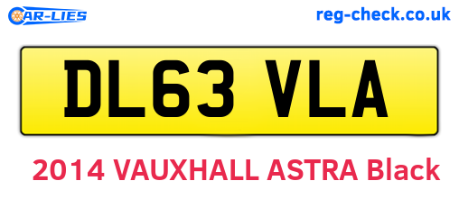 DL63VLA are the vehicle registration plates.