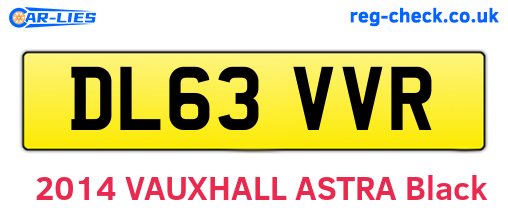DL63VVR are the vehicle registration plates.
