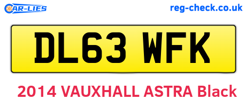 DL63WFK are the vehicle registration plates.