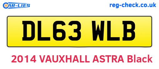 DL63WLB are the vehicle registration plates.