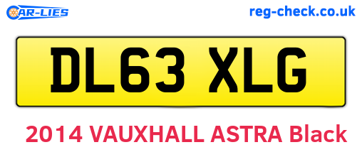 DL63XLG are the vehicle registration plates.
