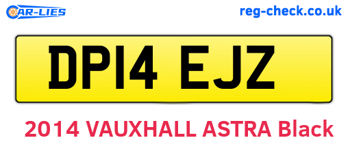 DP14EJZ are the vehicle registration plates.