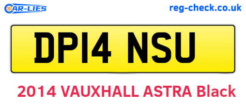 DP14NSU are the vehicle registration plates.