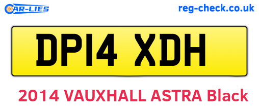 DP14XDH are the vehicle registration plates.