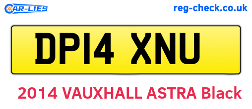 DP14XNU are the vehicle registration plates.