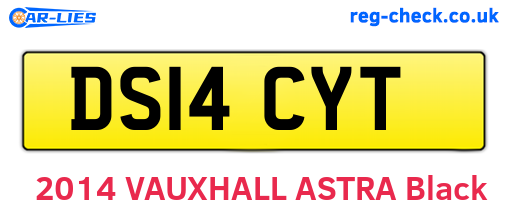 DS14CYT are the vehicle registration plates.