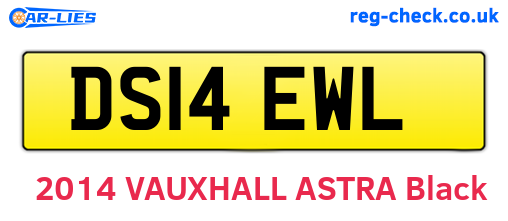 DS14EWL are the vehicle registration plates.