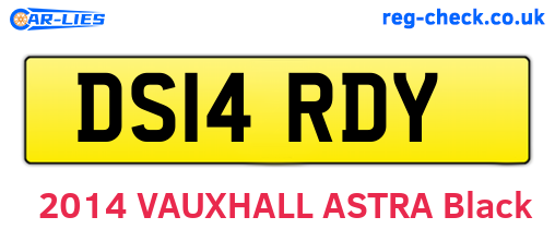 DS14RDY are the vehicle registration plates.
