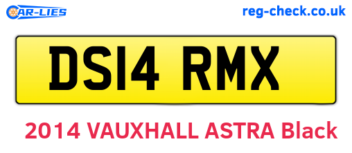 DS14RMX are the vehicle registration plates.