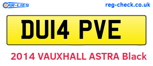 DU14PVE are the vehicle registration plates.