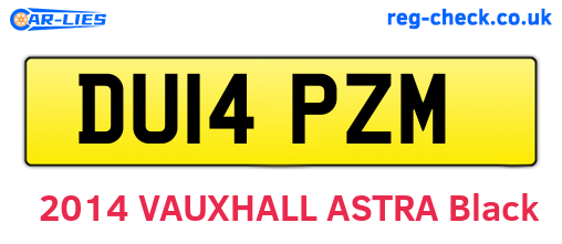 DU14PZM are the vehicle registration plates.