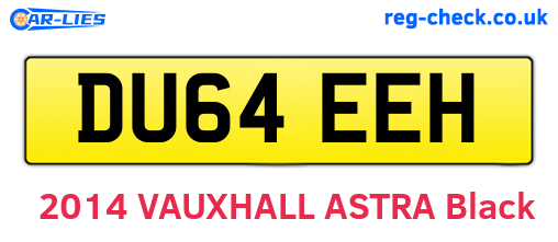 DU64EEH are the vehicle registration plates.