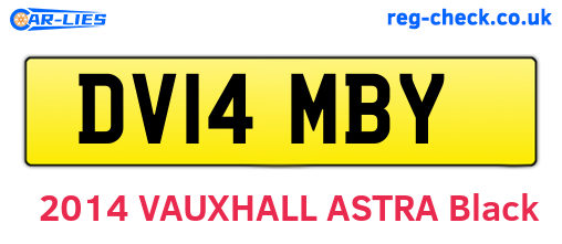 DV14MBY are the vehicle registration plates.