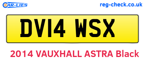 DV14WSX are the vehicle registration plates.
