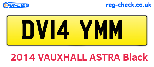 DV14YMM are the vehicle registration plates.