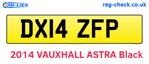 DX14ZFP are the vehicle registration plates.
