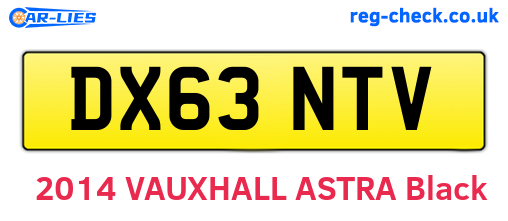 DX63NTV are the vehicle registration plates.
