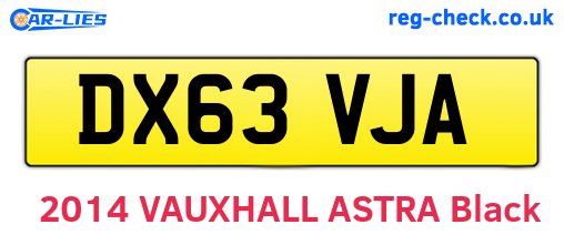 DX63VJA are the vehicle registration plates.