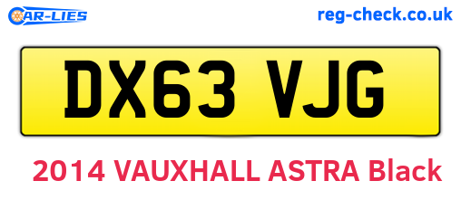DX63VJG are the vehicle registration plates.