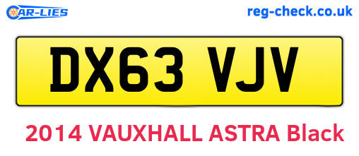 DX63VJV are the vehicle registration plates.