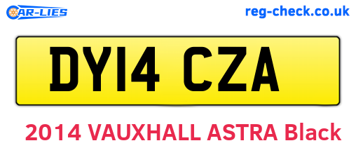 DY14CZA are the vehicle registration plates.