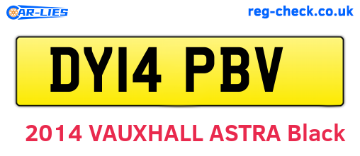 DY14PBV are the vehicle registration plates.